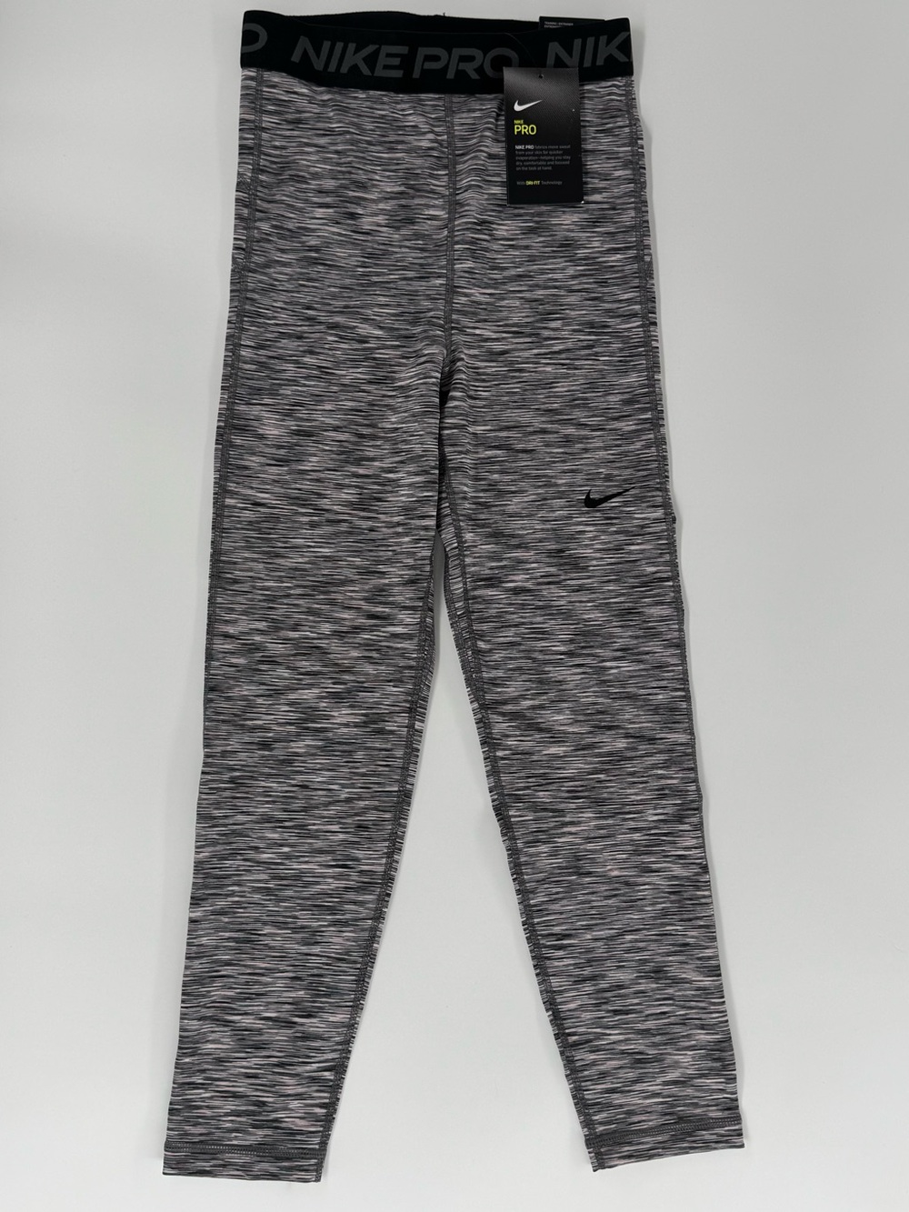 Nike pro Sz XS leggings Cropped Athletic Gym Grey pink Athleisure CrossFit Fall